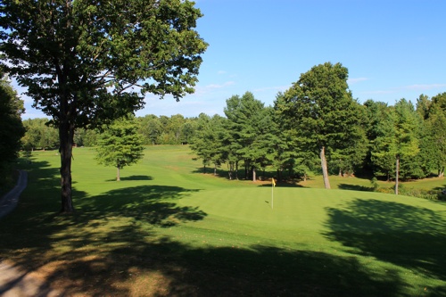 Picturesque nine hole golf course in Lanark Ontario, near Perth and Ottawa - tree lined fairways, meandering creek and challenging elevation changes